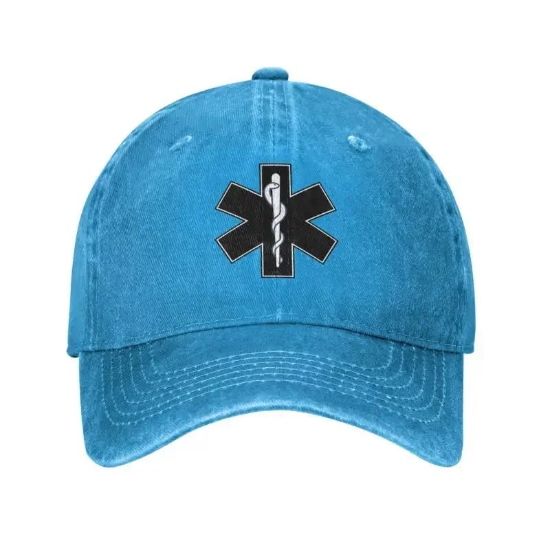 Classic Cotton Paramedic Star Of Life Baseball Cap Women Unisex Breathable Emt Emergency Medical Symbol Dad Hat Sports