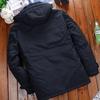 Winter Medium and Long Cotton-padded Jacket with Fleece Thermal Casual Jacket Men's Clothing