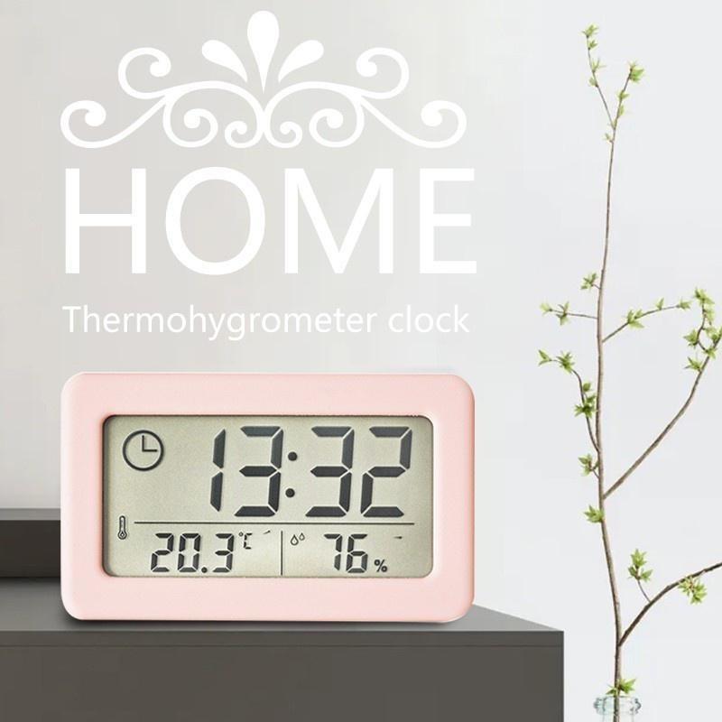Großer LCD-Bildschirm Elektronische Uhr Thermometer Hygrometer Ultradünne Multifunktions-Temperatur-Feuchtigkeits-Monitor Digitaluhr