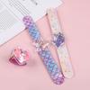 Kids Cartoon Wristband with Glitter Sequins Unicorn Mermaid Slap Bracelets Birthday Party Favors Gift Goodie Pinata Fillers