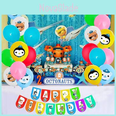 Octonauts Gyerek Születésnapi Party Kellékek Dekoráció Lufi Pohár Tányér Zászló Asztali Áruk**