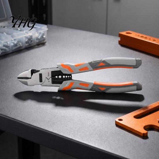 Comfort Grip Heavy Duty Pliers 9" Needle Nose Plier, 8-inch Multi-Function Diagonal Pliers, Cr-V Multi Purpose Clamping Bending Steel Wire Stripper