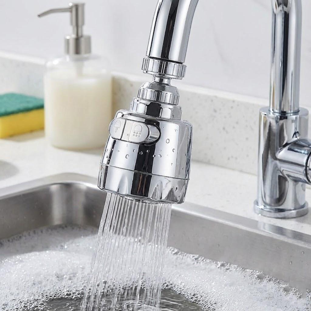 

Universal 360 Degree Rotating Faucet Filter Head Bubble Faucet Anti-splash Water Saving Kitchen Accessories S/L Size