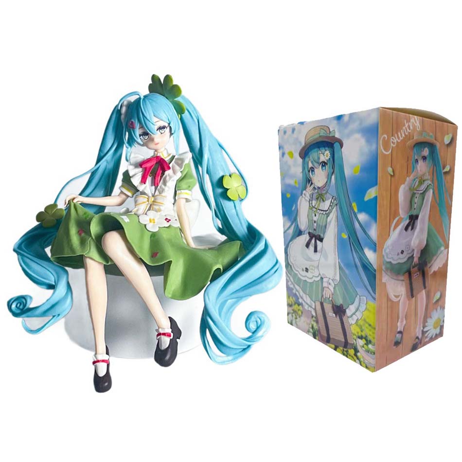 sold Anime Beautiful Girl Hatsune Miku Handmade Devil Hatsune Miku Cat Ear Hatsune Miku Cute Handmade PVC Model Decorations