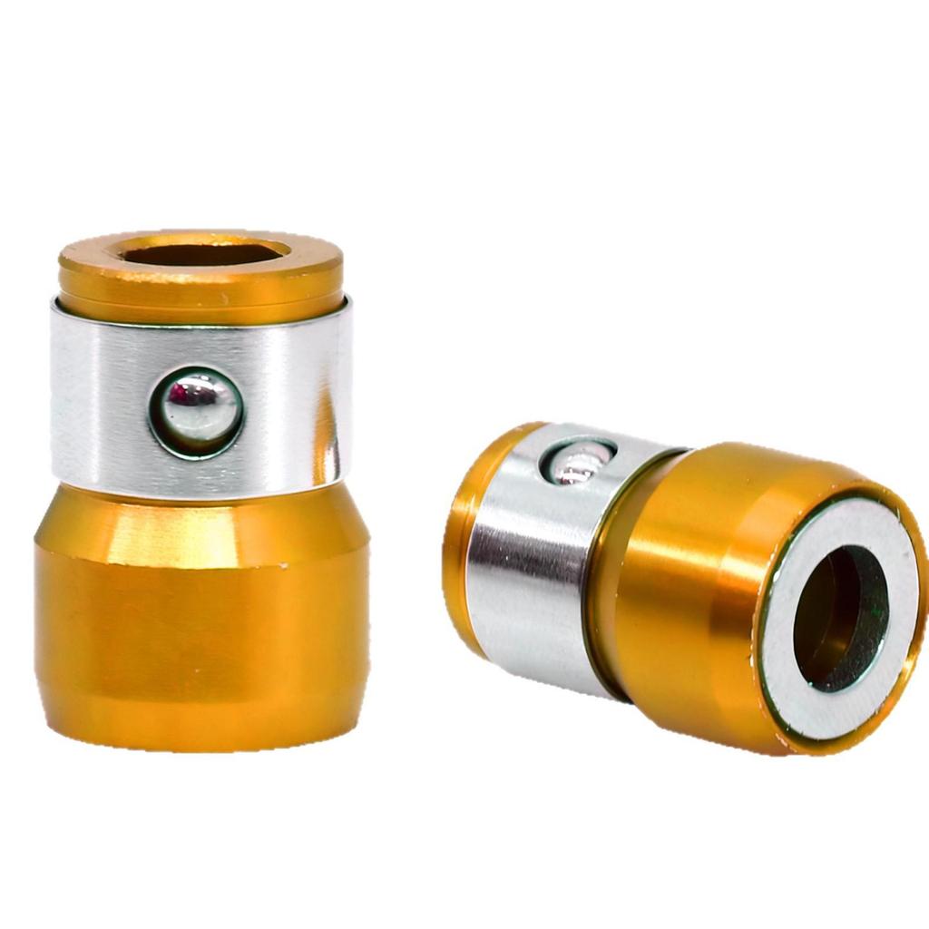 Enhanced Magnetic Anti-Slip Ring for Hand Drills: Magnetized, Hardened, with Detachable Bits and Bead-Locking Tech
