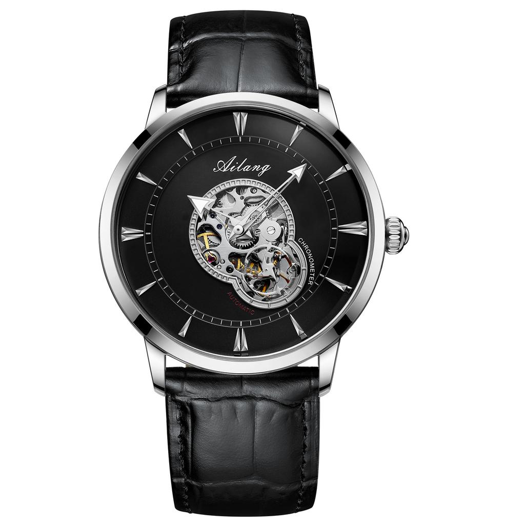 AILANG New Automatic Mechanical Watch Hollow Men's Watch Ultra -thin Watch Waterproof