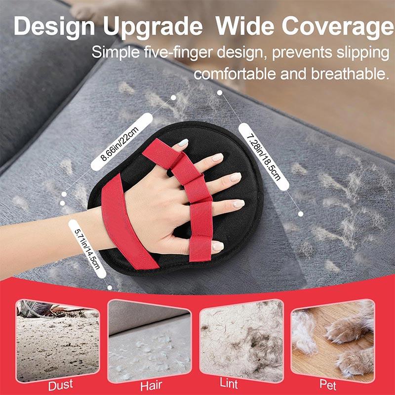Pet Hair Remover Glove Double-sided Static Brush Glove For Dogs Cats Brush For Furniture Car Seat Carpet Clothes Bed Sheets