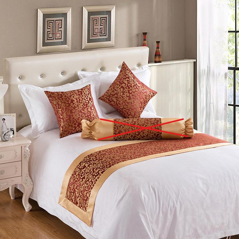 1pcs European Printing Style Bed Runner Throw Home Hotel Decoration Bed Flags Wedding Bedroom Bed Tail Towel Pillowcase Dust-proof and Easy To Clean