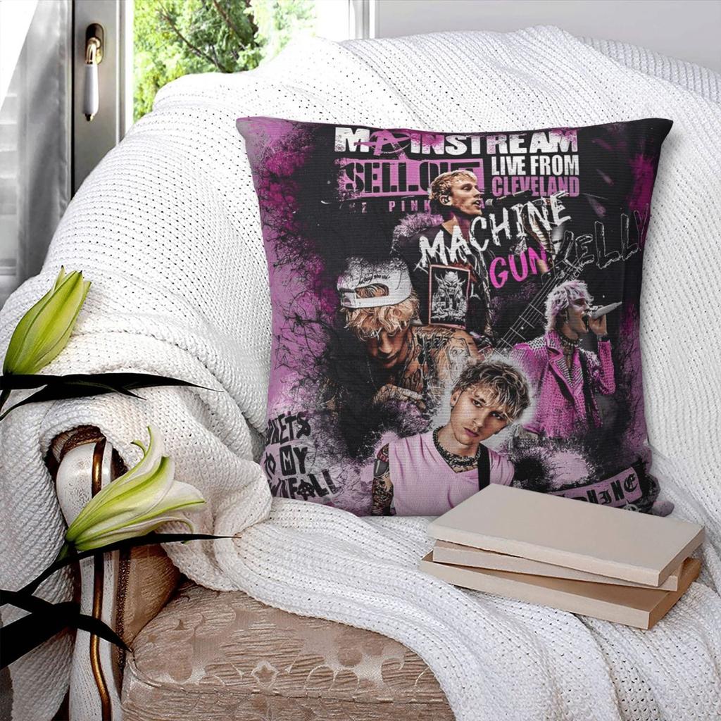 MGK Machine Gun Kelly Raper Poszewka na poduszkę Modna poszewka na poduszkę Miękka poszewka z wzorem Poszewki na poduszki na sofę Dekoracja domu