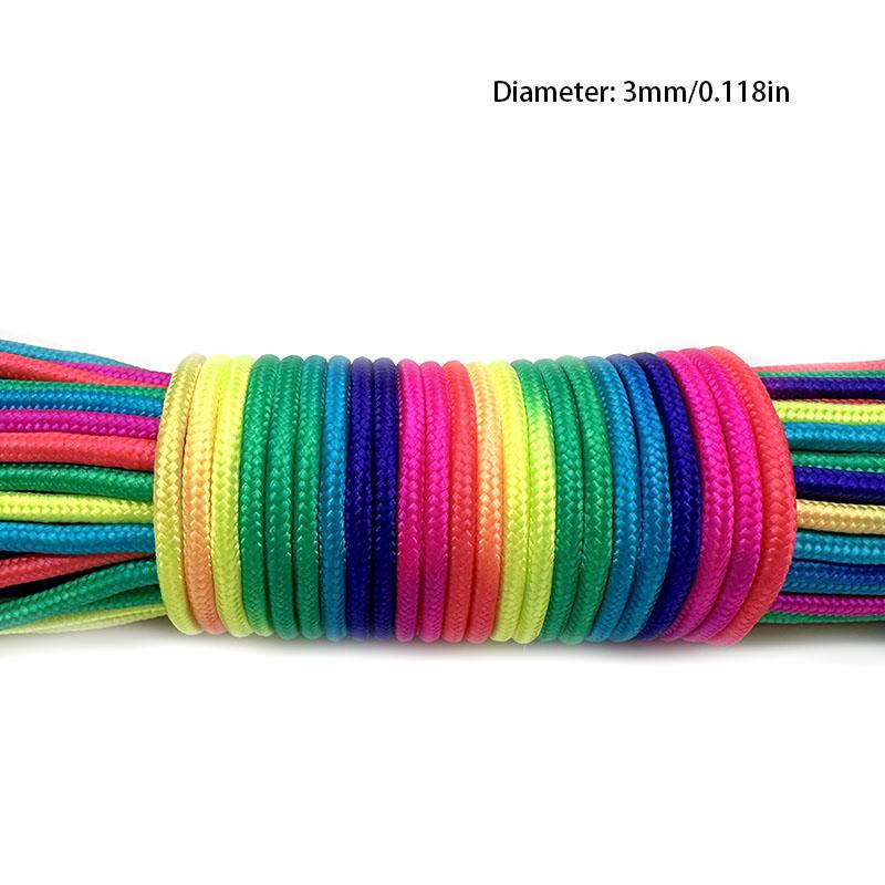 Паракорд 3 мм / 4 мм Паракорд Радужная веревка 7 прядей Парашютная веревка Снаряжение для скалолазания и выживания Браслет из парашютной веревки 5 meters