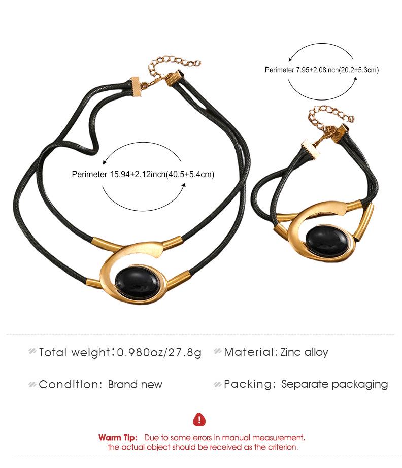 Bohemian Špirálový Šnek Akrylový Drahokam Šperky Set: Dámská sada náhrdelníku a náramku