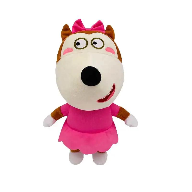 30cm Cartoon Wolfoo Pluche Speelgoed Anime Karakter Lucy Wolf Pluche Speelgoed Knuffeldier Kussen Zachte Pop Cadeau Voor Fans Vrienden Verjaardag