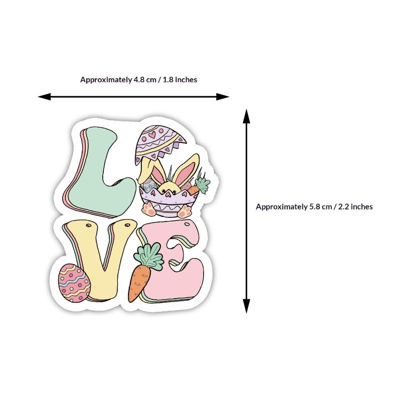 50 Stück/Set Oster Graffiti Aufkleber Niedliche Kaninchen Osterei Cartoon Festival Aufkleber DIY Gepäck Telefon Gitarre Klassisches Kinderspielzeug