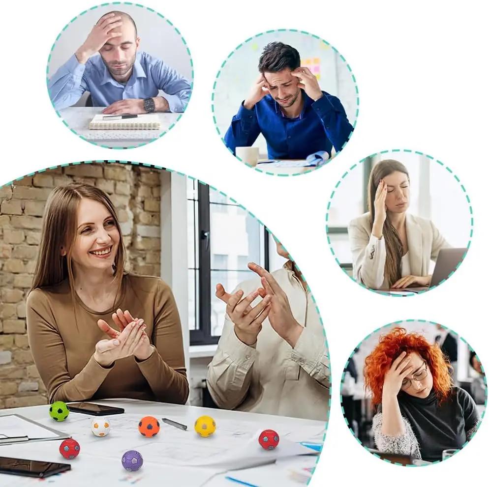 10/30-pack Mini Anxiety Spinner Football Toy Children's Anxiety Spinner Children's Football Finger Toy Stress Relief Party Gift
