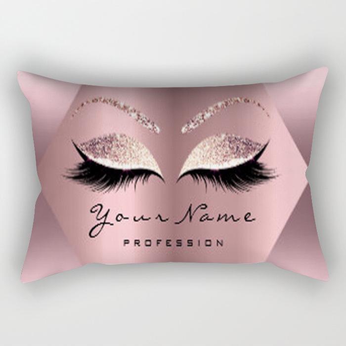 Eyelash Pillow Case European and American Fashion Sleep Waist Pillow Case Living Room Sofa Cushion Pillow Core