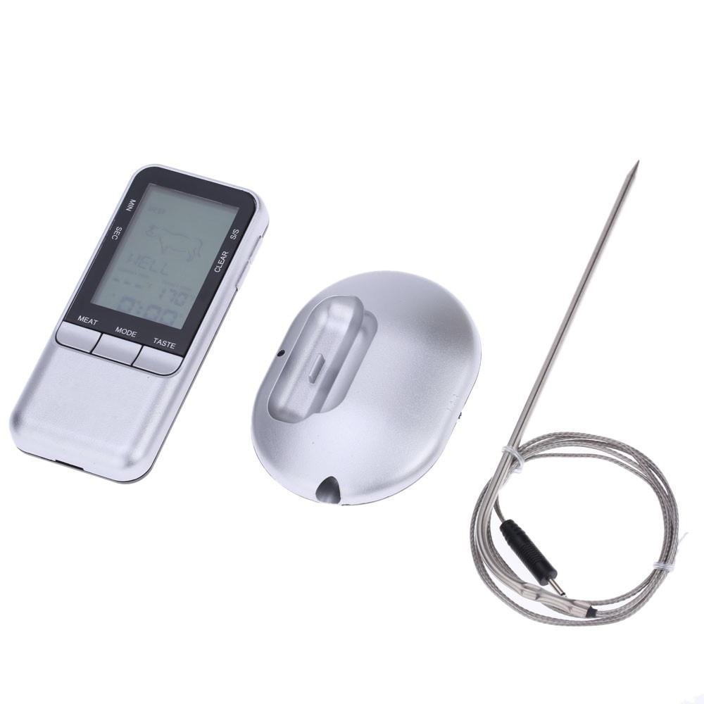Dijital LCD Uzaktan Kablosuz Barbekü Et Yemek Pişirme Termometresi Mutfak Kullanımı
