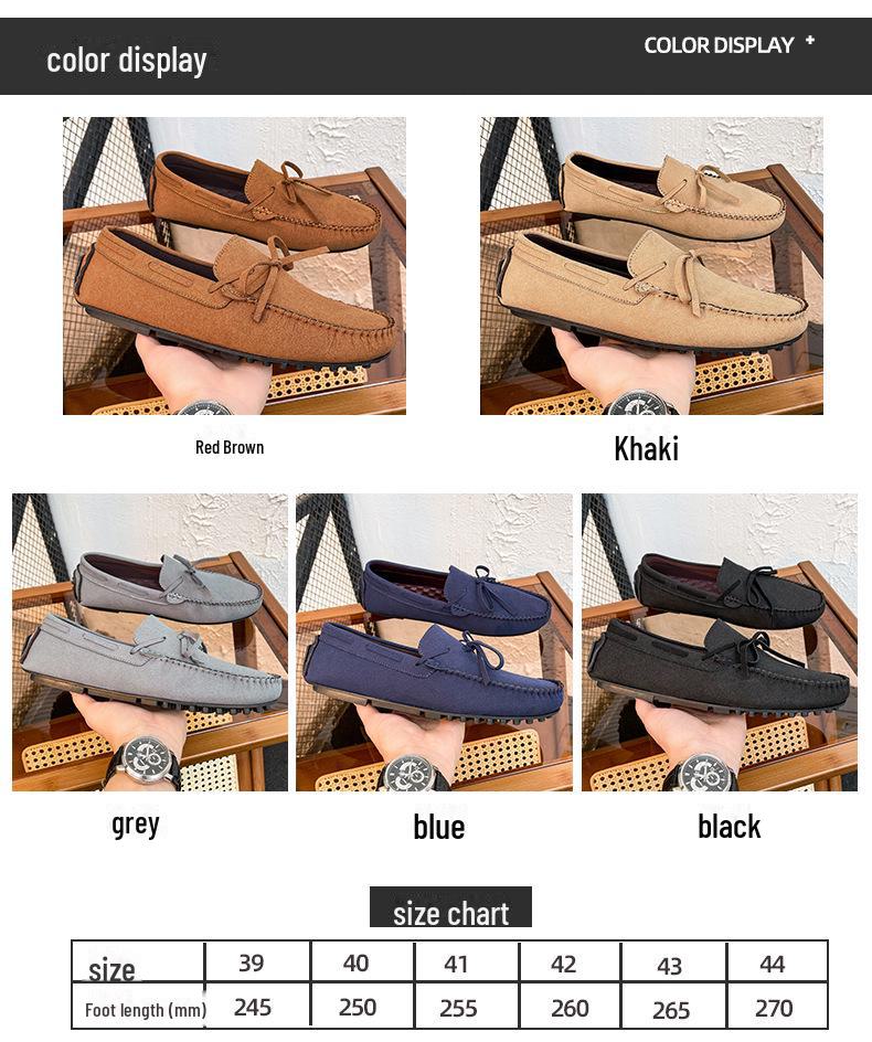 Men's Spring Casual Velvet Driving Shoes - British Style, Versatile, Easy Slip-On Design