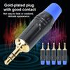 5PCS 3.5mm Jack Single Sound Track Male Audio Cable Adapter Plug DIY Stereo Connector