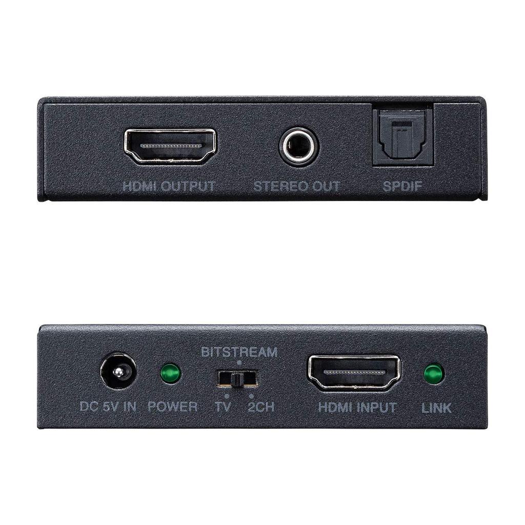 Sanwa Supply Compatible HDMI Signal Audio Separator 4K/HDR (Optical Digital/Analog Compatible) VGA-CVHD8