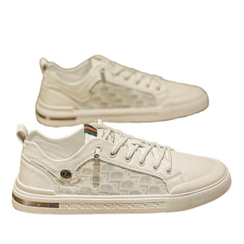 New Trendy Versatile Little White Board Shoes Men's Casual Net Veil Student Sports Shoes Trendy Shoes Summer Men's Shoes