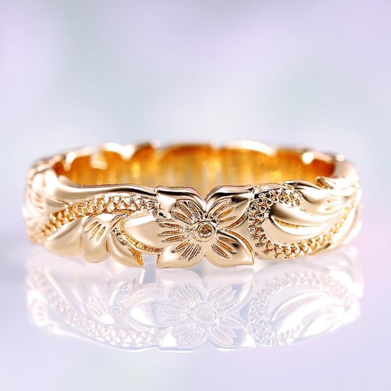 1 PC Elegant Flower Ring For Women For Valentine's Day Gift Wedding Engagement Anniversary Party Band Jewelry Valentines,Mom,Mother,Mother's Day,Gift