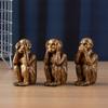 Monkeys Statue Set - Hear No Evil See No Evil Speak No  Resin Monkey Figurines for Office and Home Decor - Memorable Gift Option