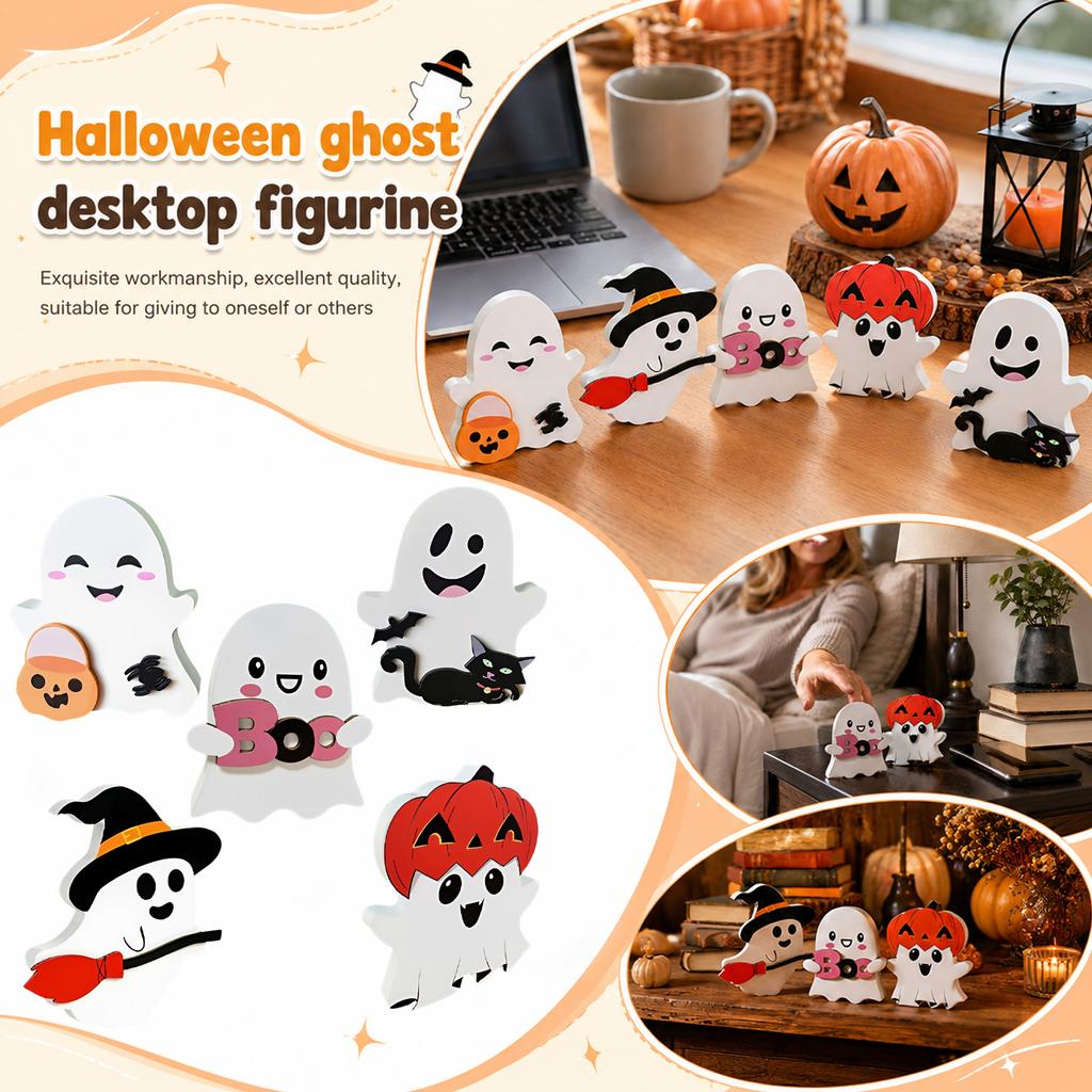 Halloween Tabletop Decorations 5-Piece Set for Party Home Shelf Mantel Display