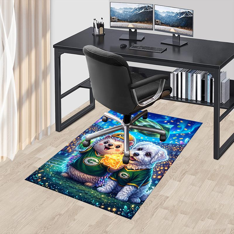1PC Green Bay Packers, Cheesehead Non-Slip Floor Carpet Compatible for Office&Living Room&Bedroom&Dining room - Soft & Pattern-G0376