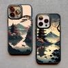 Japanese Aesthetic Mount Fuji Landscape Phone Case For iPhone 13 12 11 Pro Max 14 7 8 Plus XR XS X 15 16 Pro Max Silicone Cover