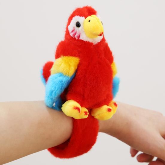 Plush Parrot Slap Bracelet Swan Dolls Tag Patch Toy Accessory Fun Stuffed Animal Plush Toys for Party Decorations