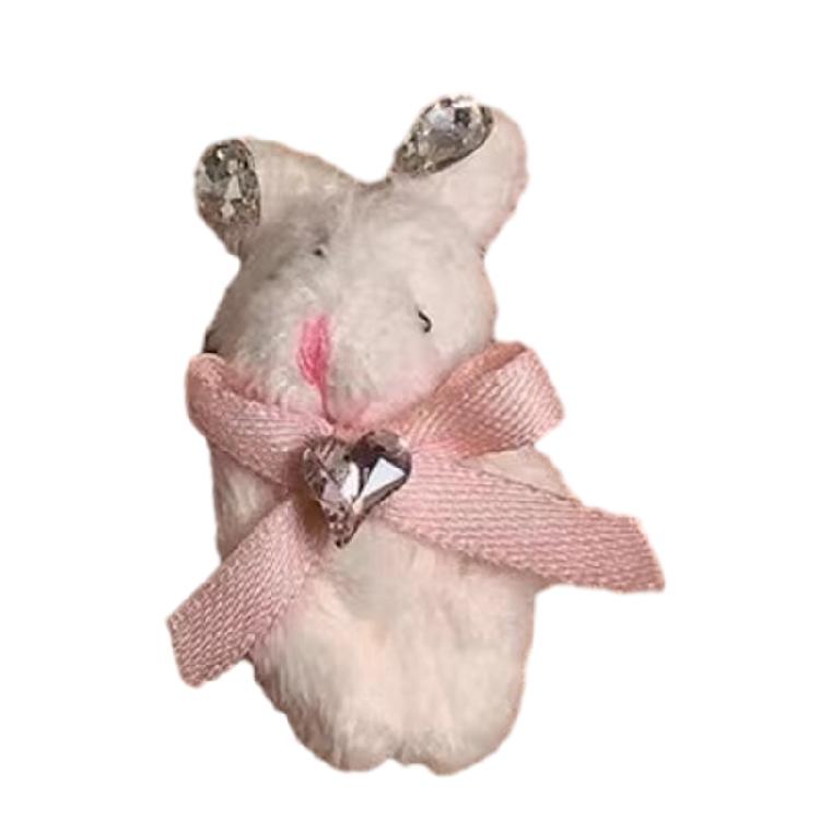 

Bowknot Bear/Rabbit Brooch Elegant Lapel Pin Accessory Plush Badge Bag Ornaments 1