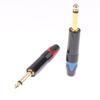 6.35 Mm Gold-Plated Microphone Audio Plug Mute Plug Connector Jack Mono Assembly Microphone Connector Mono Plug