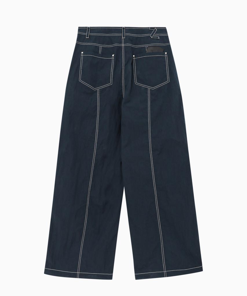 Jenyujeu Stitch Liner Parachute Pants - Navy
