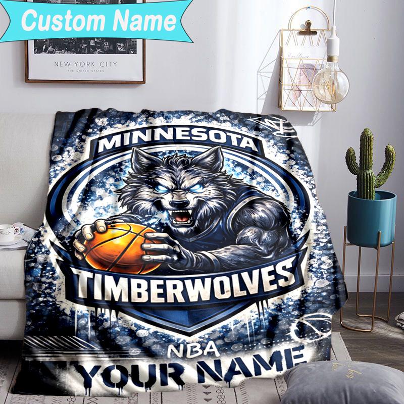 Custom Name Blanket Minnesota Logo Blanket Bedding Blanket for Travel, Camping, Living Rooms, Offices, Sofas, Fan Christmas Gift