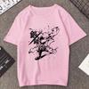 Gintama Samurai Gintoki Washed Cotton T‑shirt Unisex Teen Gothic Vintage Korean Fashion Short Sleeve Streetwear Casual Tops