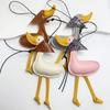 Hanger Pu Leather DuckKeychain Cartoon Bag Charm Cute Scarf Duck Pendant  Women