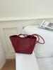 Trendy Woven Handbag: Large Capacity Textured Tote
