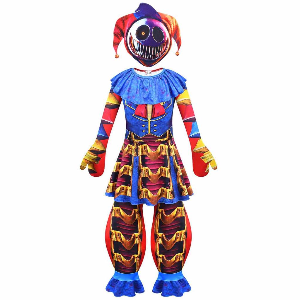Espeluznante Mono de Cosplay de Bufón Payaso Prototipo Niños Halloween Fnaf Disfraz de Monstruo Mono para Niños Mono de Fiesta