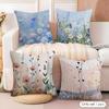 Little Flowers Cushion Cover Natural Linen Organic Fabric Double-Sided Printing Couch Pillow Covers Home Decor