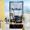 Kw Heavy Trucks Customize Your Name Beach Towel High Absorbency & Quick-Dry Suitable for Sports Travel Swimming Yoga Bathroom Beach And Pool