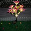 Outdoor Solar Orchid Lights LED landscape Lamp Waterproof Lawn Lamp for Villa Aisle Corridor Garden Holiday Christmas Decoration