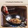 Iron Wok Non-Coated Non-Stick Authentic Cast Iron Round Bottom Gas Stove Ready 32cm