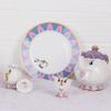 European Beauty and the Beast Ceramic Tea Set: Mrs. Potts Teapot and Chip Mug, Large Capacity.