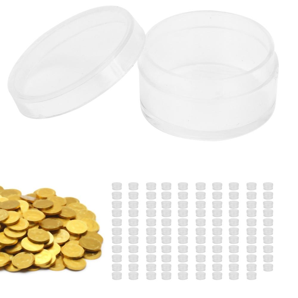 100Pcs Plastic Storage Box Clear Jewelry Organizer Practical Watch Parts Box  Beads Storage