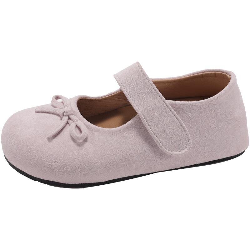

Sweet bow loafer single shoe girl 2025 autumn new fairy wind heightening suede Velcro single shoe woman 40 фіолетовий