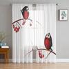 Panda Forest Funny Tulle Window Curtain for Livingroom Printed Sheer Curtain Home Decor Window Panels Chiffon Drapes