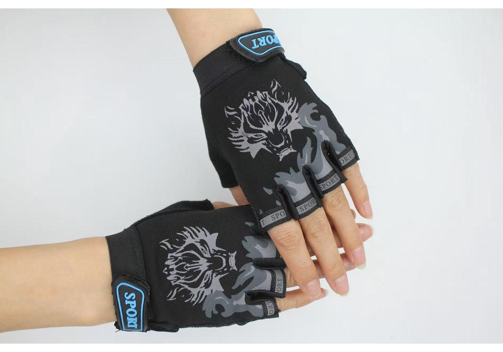 Kids' Non-Slip Breathable Half-Finger Cycling Gloves for Summer Outdoor Sports