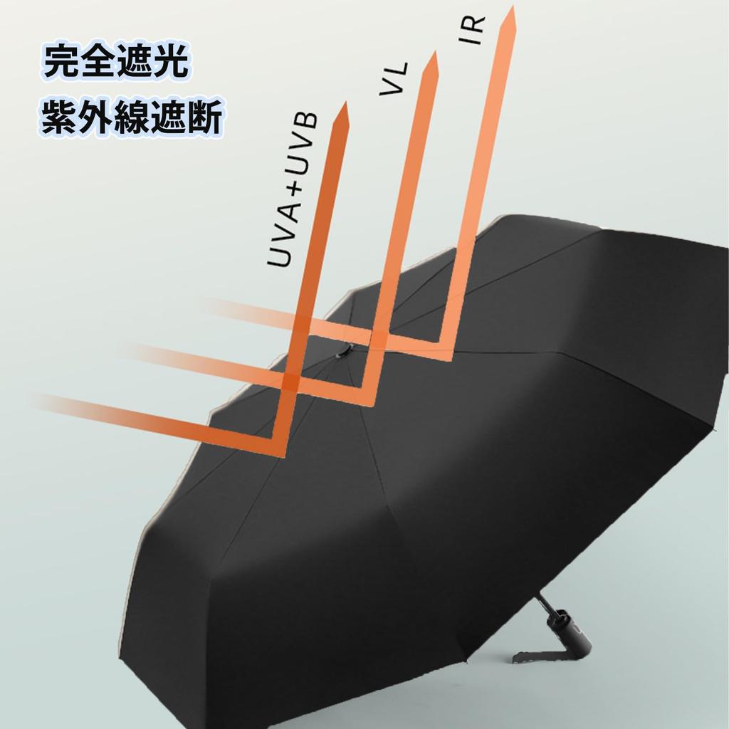 Insvog Folding Auto Folding Ultra Strong Wind Resistant 8 Sturdy Glass Fiber Parasol In Light Heat Wind Super Water Quick For Both Sunny and Rainy