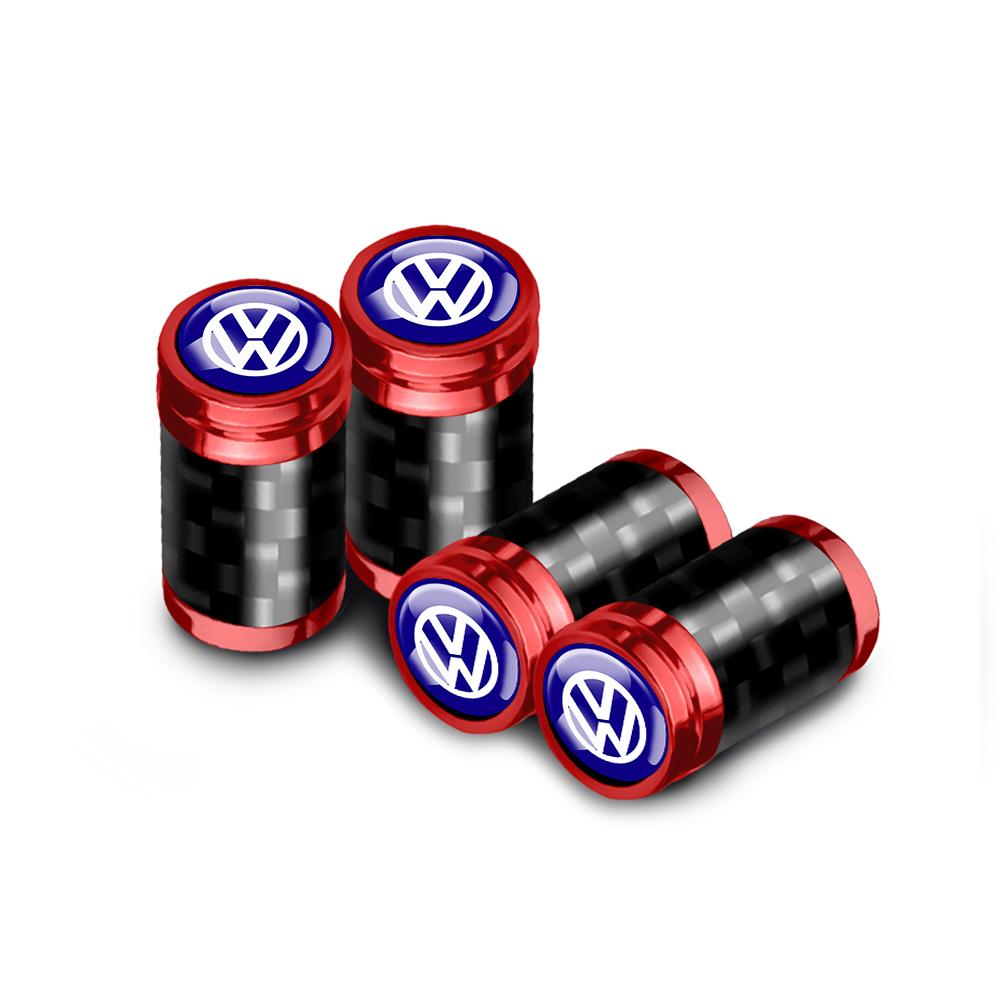 MPSGW1 Car Accessories Carbon Fiber Wheel Tire Valve Caps Stem Case for Volkswagen Golf Tiguan Jetta GTI Bora VW R Polo Passat Rline