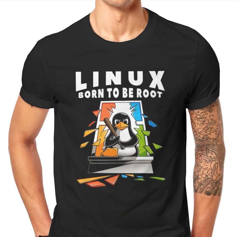 

Operating System Tux Penguin Print Tee Graphic Tee High Quality Mens and Womens Short Sleeved Tee Mens Sportswear Mens Tops S